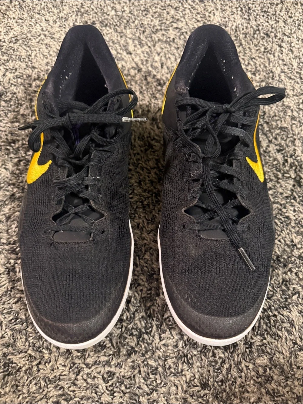 Nike Kobe Bryant Basketball Shoes Black Gold Purple Youth 7Y Women’s 8.5